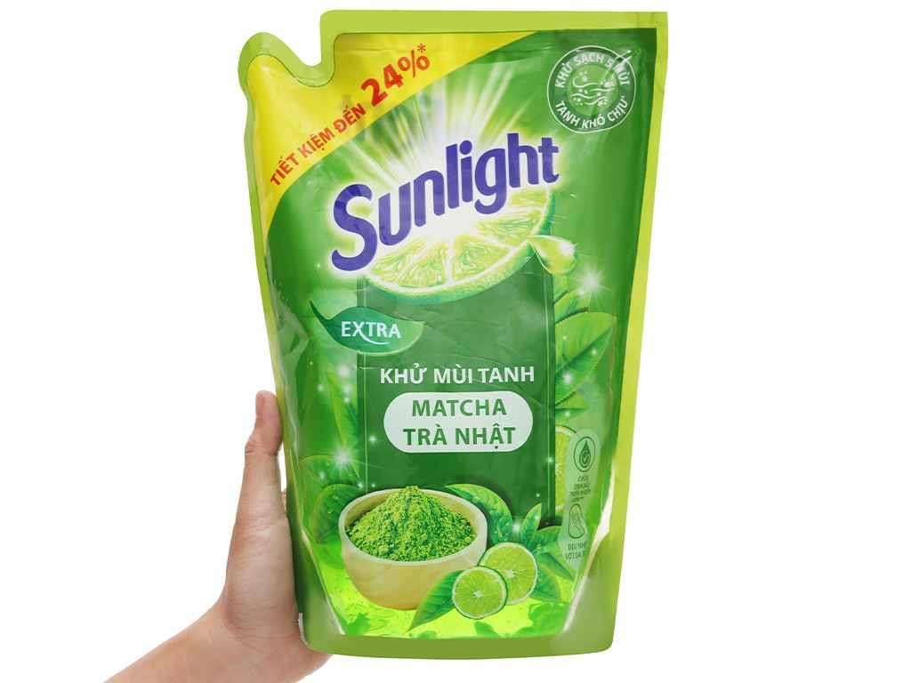 Nước rửa chén Sunlight matcha trà Nhật túi 750 ml