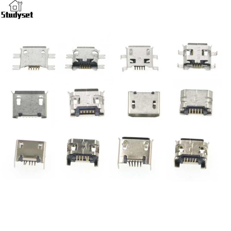 Studyset Fast Delivery 240Pcs /Pack 24 Models Micro USB Connector Socket Jack Assort Mix Pack