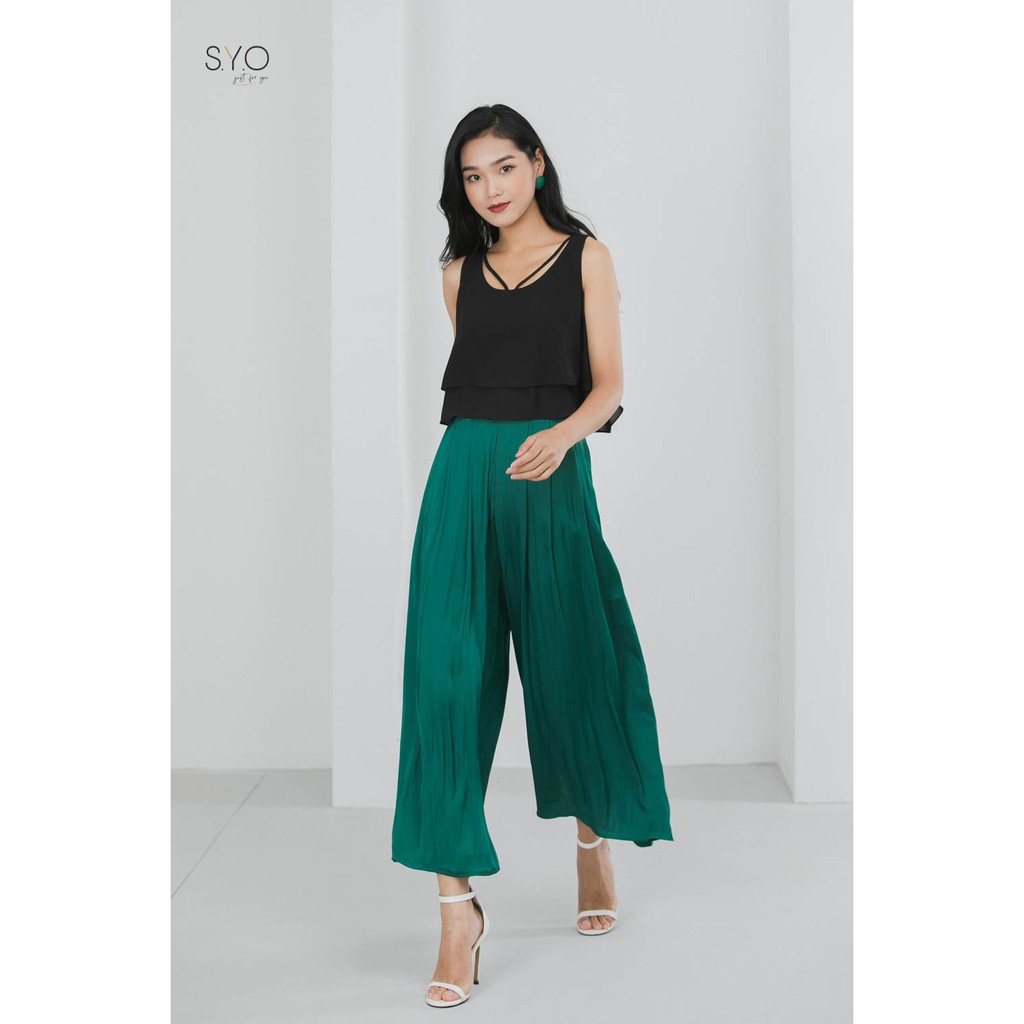 Quần Ống Suông Rộng Cạp Chun Q3220032