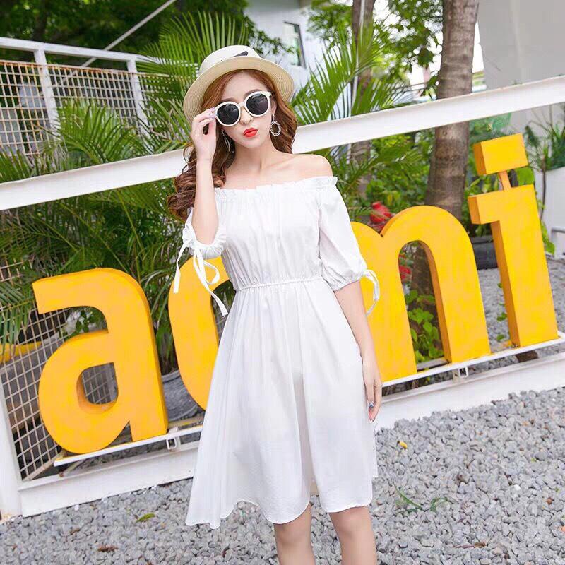 Đầm trẽ vai bánh bèo HL9238