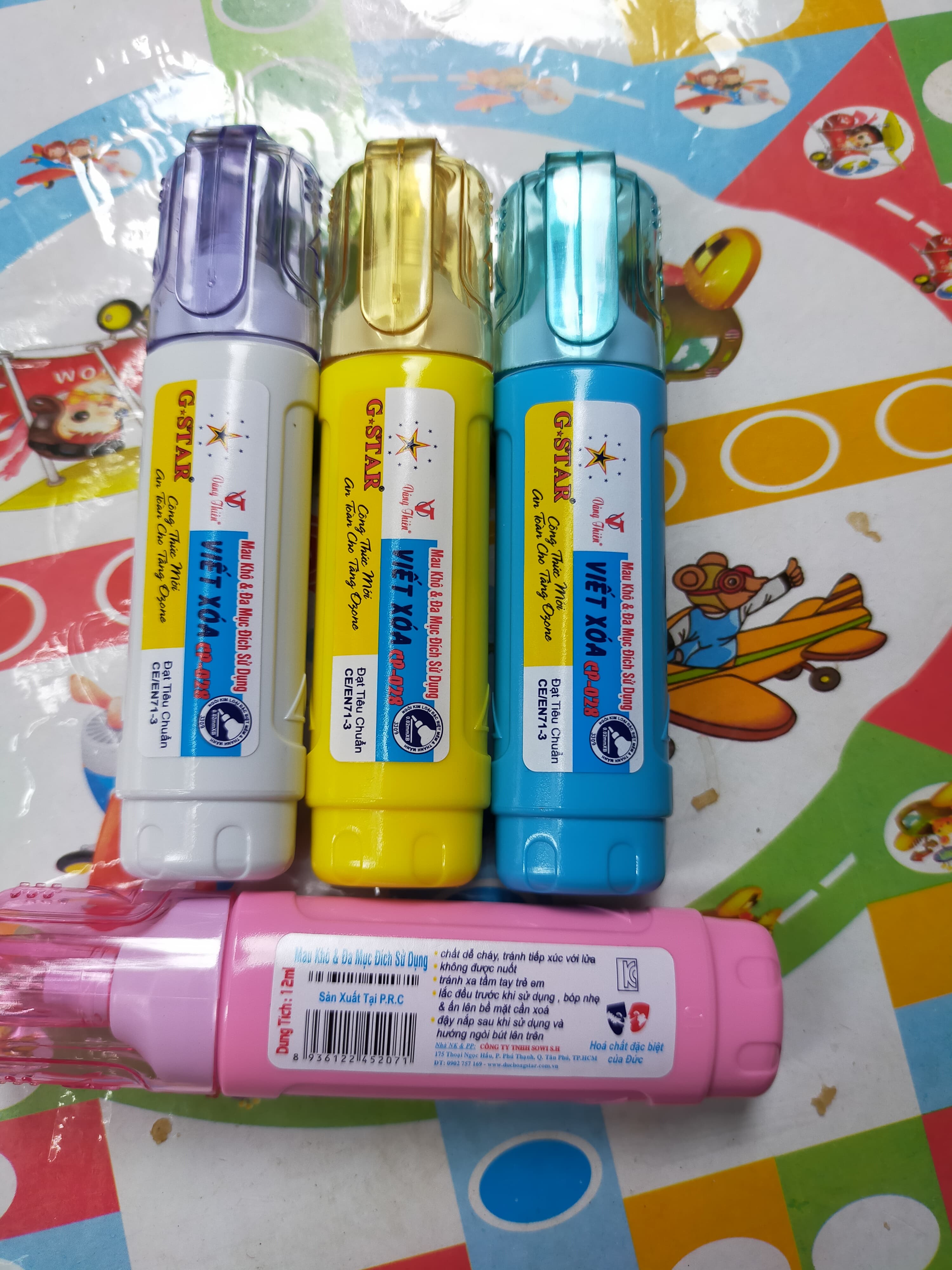 COMBO 4 CÂY BÚT XOÁ NƯỚC 028-12ML GSTAR
