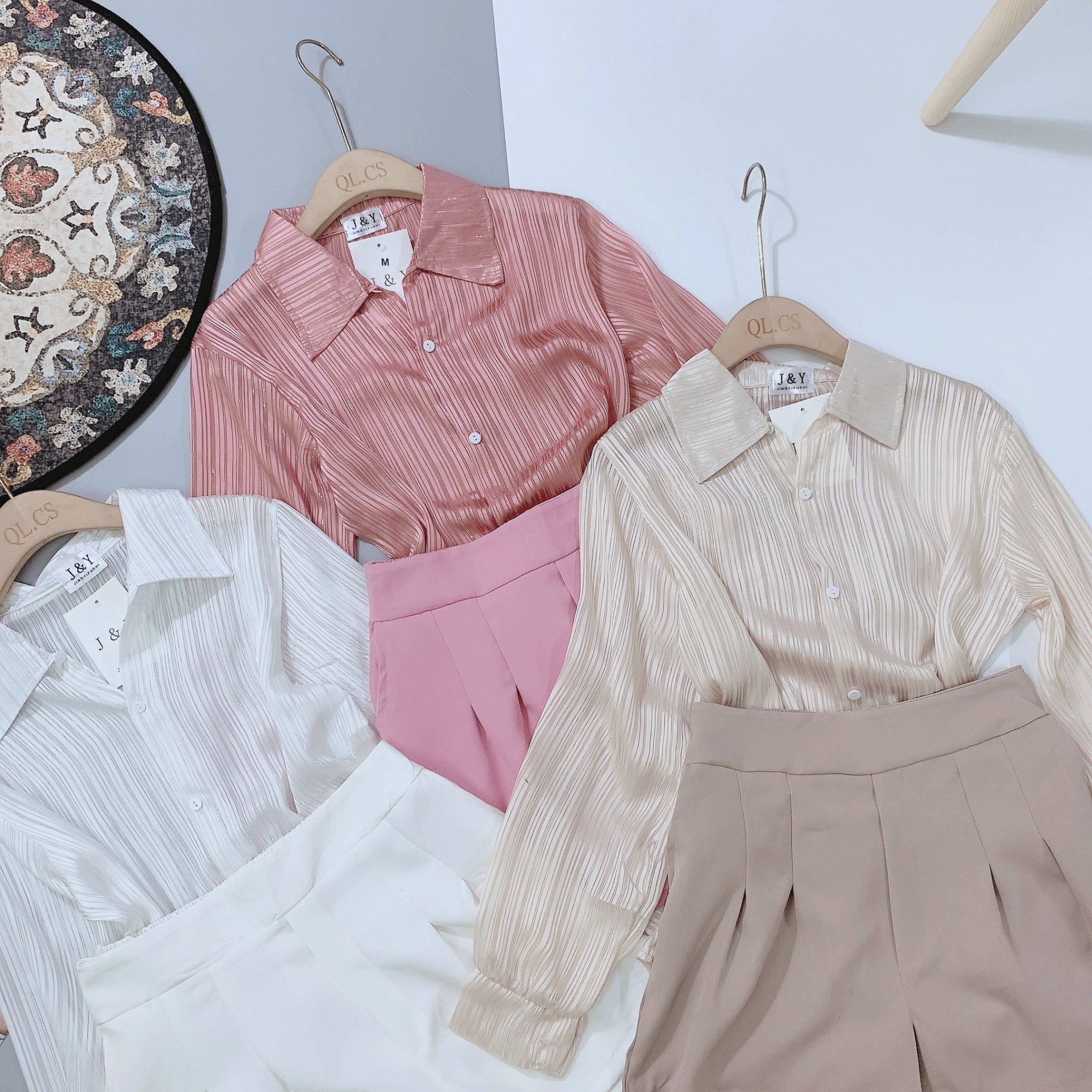 Set bộ sơ mi kèm quần short