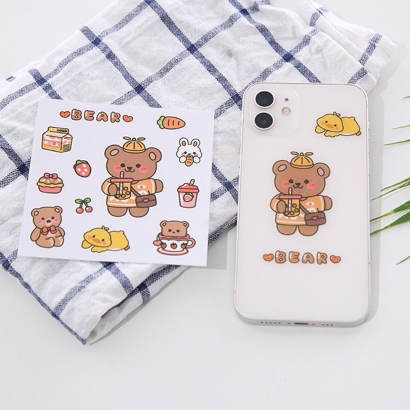 Set 1 tấm sticker cute dễ thương trang trí sổ