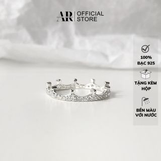 Nhẫn bạc nữ kiểu dáng vương miện đính đá sang chảnh-N23-AURASILVER thumbnail