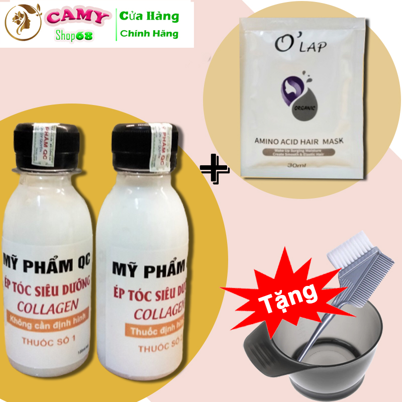 Thuốc duỗi tóc tại nhà - Thuốc ép side không cần dùng nhiệt chứa nhiều dưỡng protein giúp tóc siêu mềm mượt Camy shop68