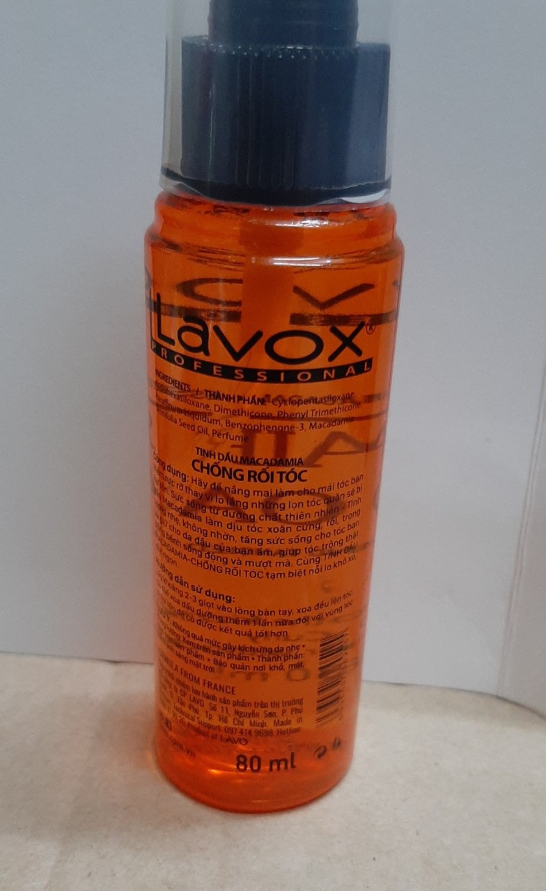Dầu dưỡng tóc uốn Lavox chai 80ml