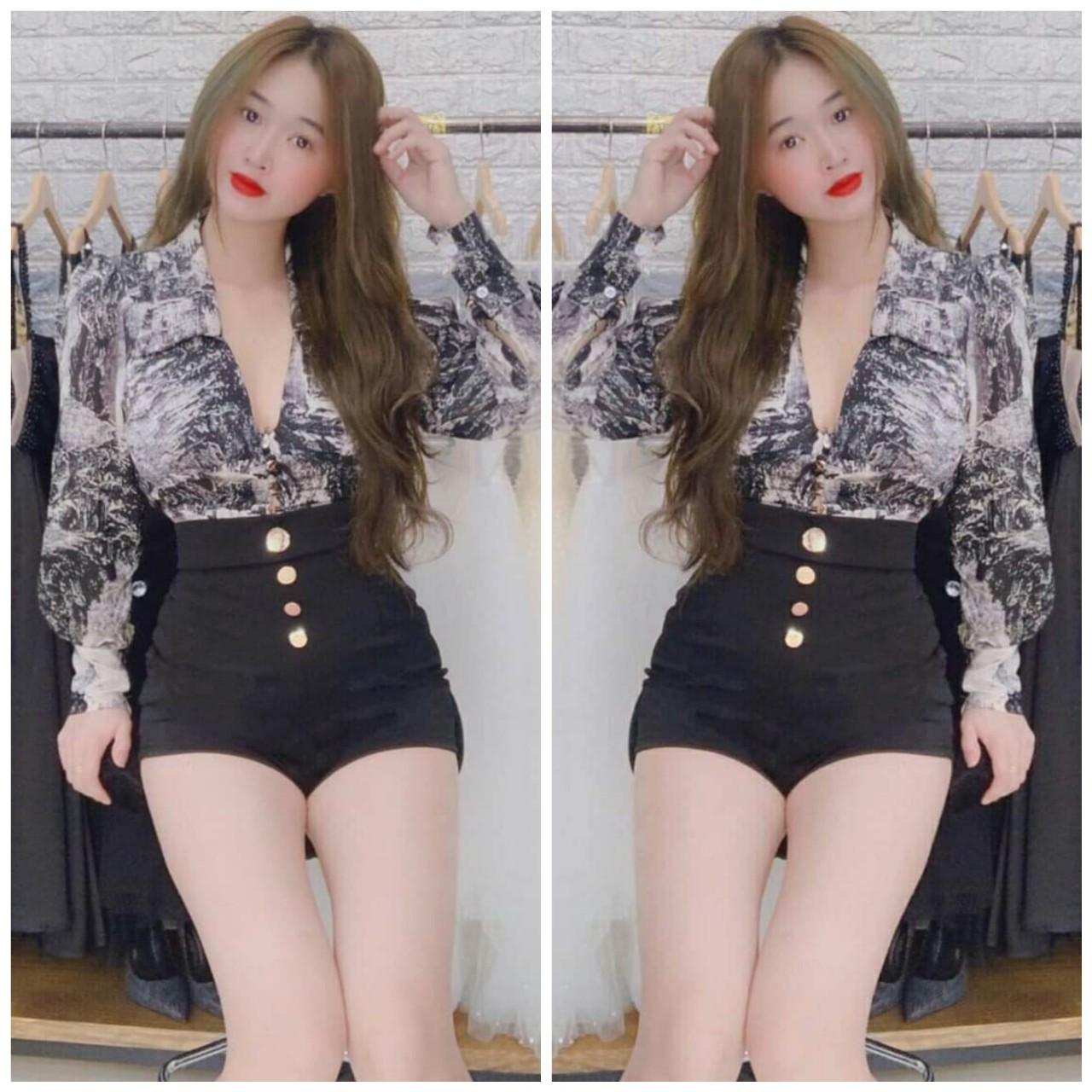 [HCM]Jum Short Cổ Sơ Mi Phối Màu