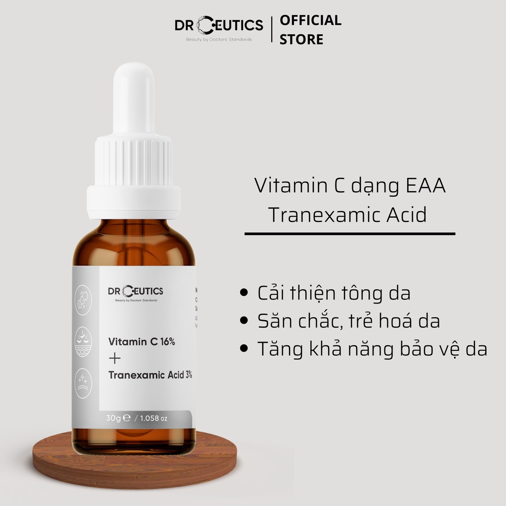 Serum DrCeutics Vitamin C 16%, Dưỡng Sáng Da 30ml