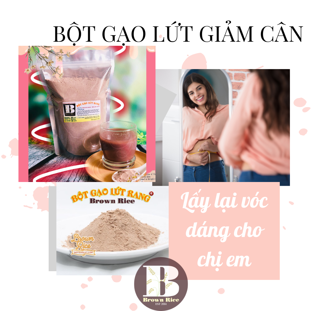 Bột gạo lứt giảm cân Brown Rice (Túi 800gr) Rang tay thực dưỡng