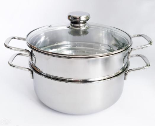 Bộ Nồi Inox 5 Chiếc Fivestar 3 đáy (Nắp Kính & Nắp Inox)