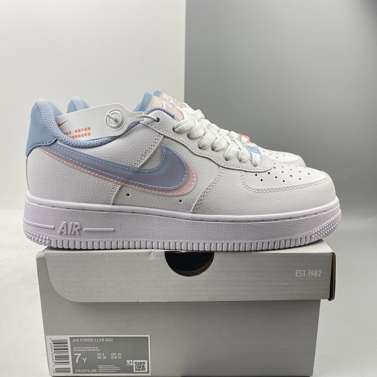Giày Sneaker Air Force 1 Double Swoosh white ( Full box)