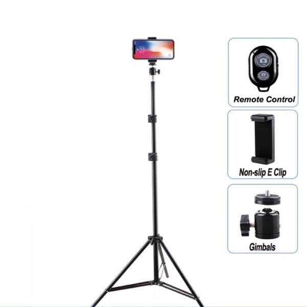 ♈✹❈  Bộ livestream chân tripod tự sướng quay titok dùng cho điện thoại và máy ảnh có remote bluetooth đầu kẹp xoay 360 độ cao cấp