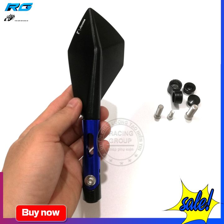 Gương Chiếu Hậu Rizoma 5 Cạnh Màu Xanh L2 - 1 Cặp