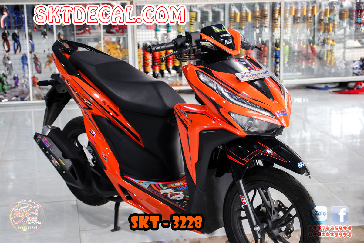 tem rời vario cam đen chỉ 3228