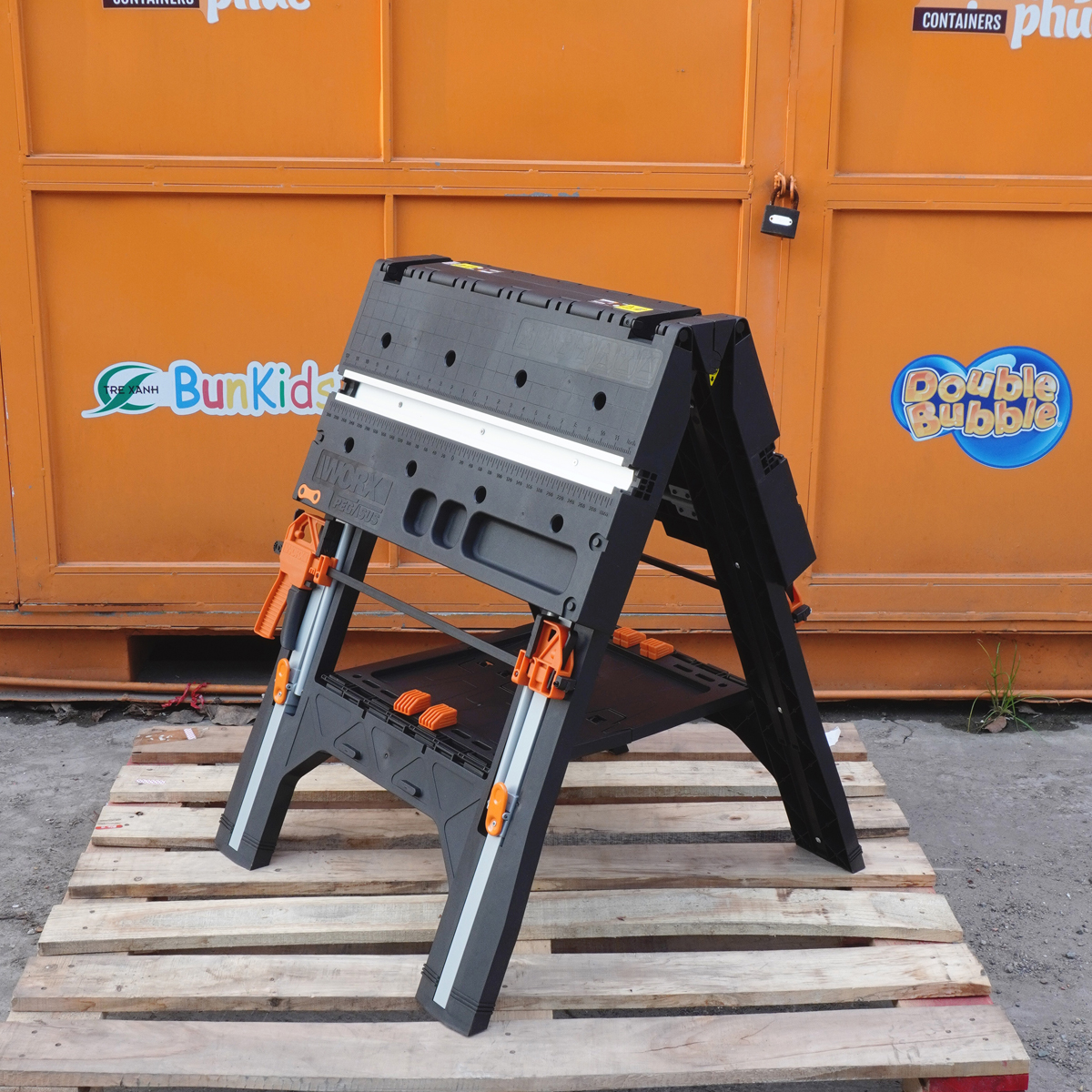 Worx wx051 multi-function folding table load up to 450kg easy to fold portable wide table top original easy to operate