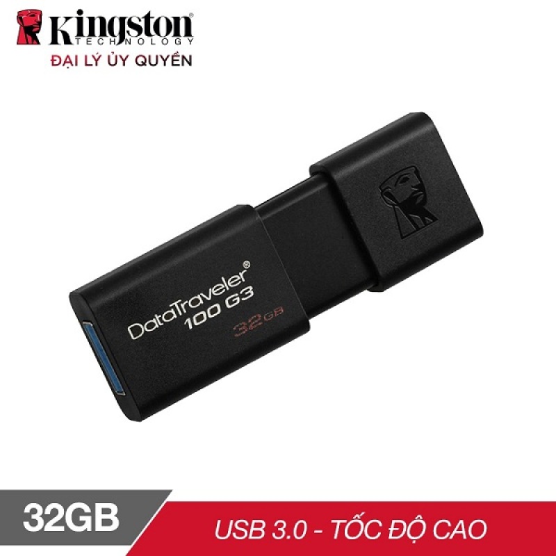 Bảng giá USB 32GB Kingston DT100G3 nắp trượt tiện dụng - Hãng phân phối chính thức (PT1.1) Phong Vũ