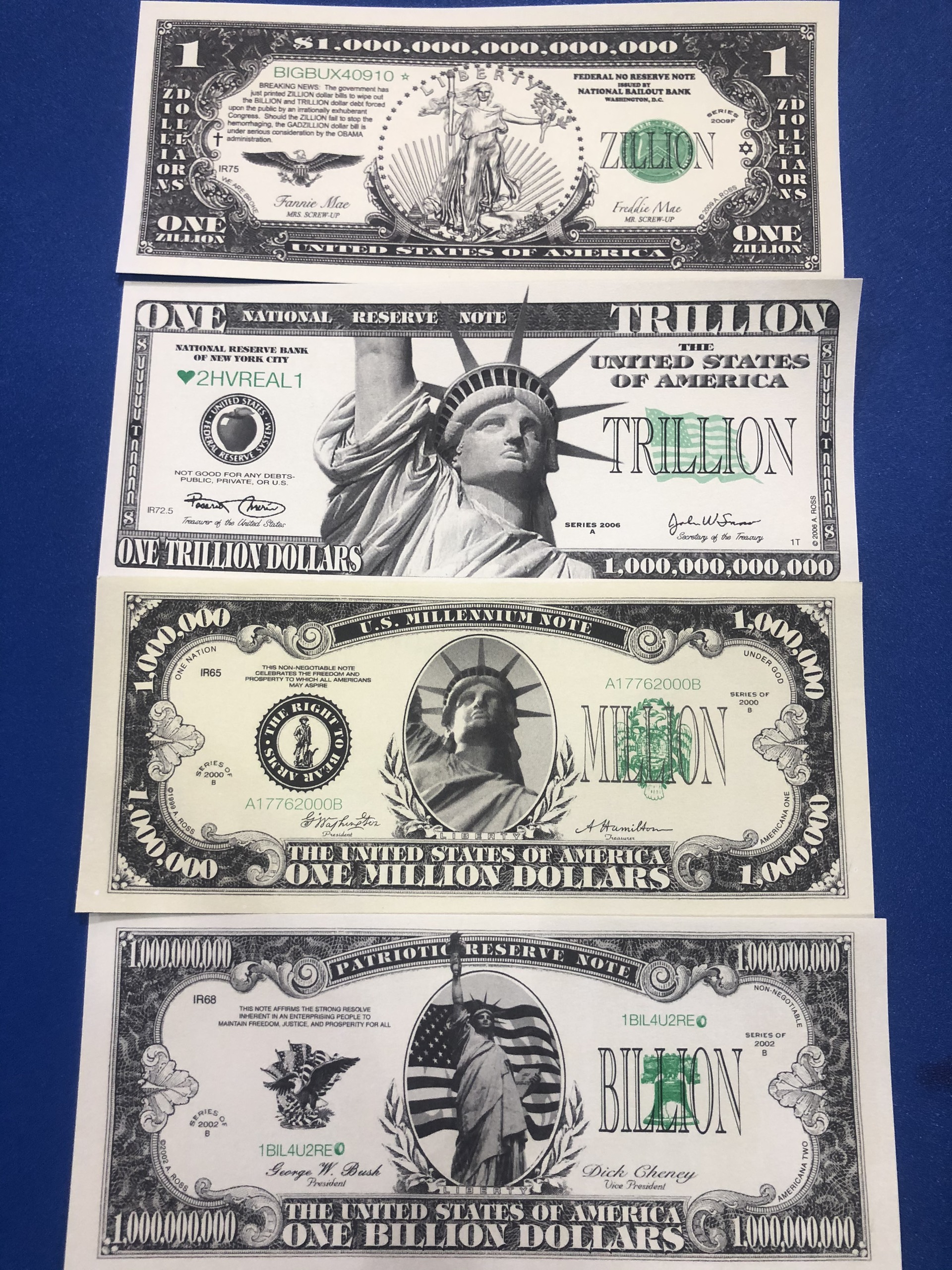 Tờ 1 Tỷ USD KỶ NIỆM NƯỚC MỸ