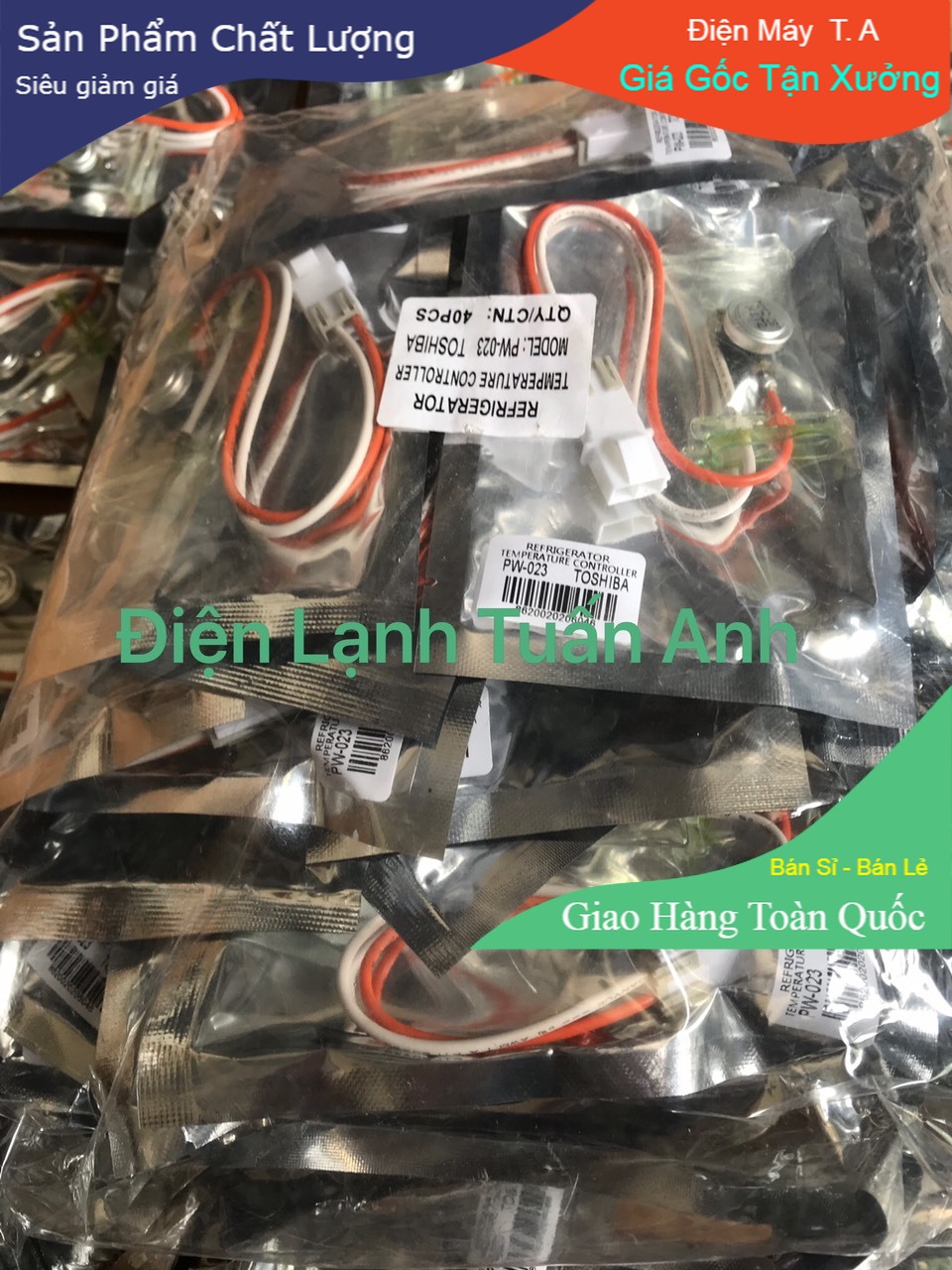 Combo 10 con cảm biến âm tủ lạnh toshiba chính hãng /sò lạnh toshiba /rơ le nhiệt /rơ le xả đá