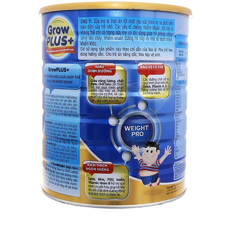 [HCM]Sữa Bột Nutifood Grow Plus+ xanh 1.5kg