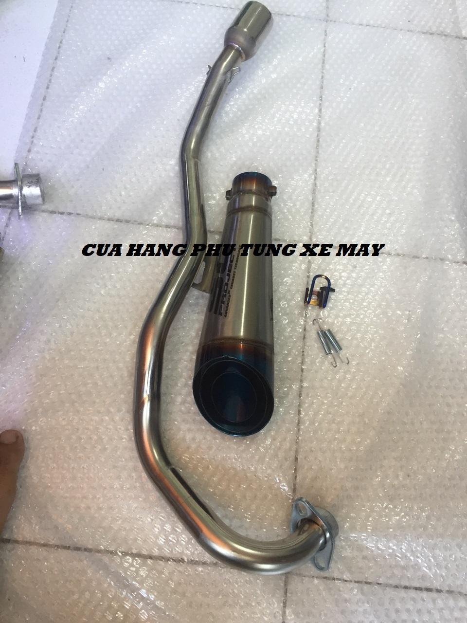 Pô SC xéo gắn xe Exciter 135, Exciter 150, Winner 150, Winner X, Raider Fi, Satria Fi ( kèm cổ inox )