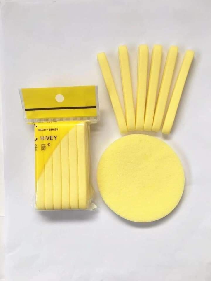 Bông nở rửa mặt Chivey - Bọt biển rửa mặt Chivey - Bịch 12 miếng -