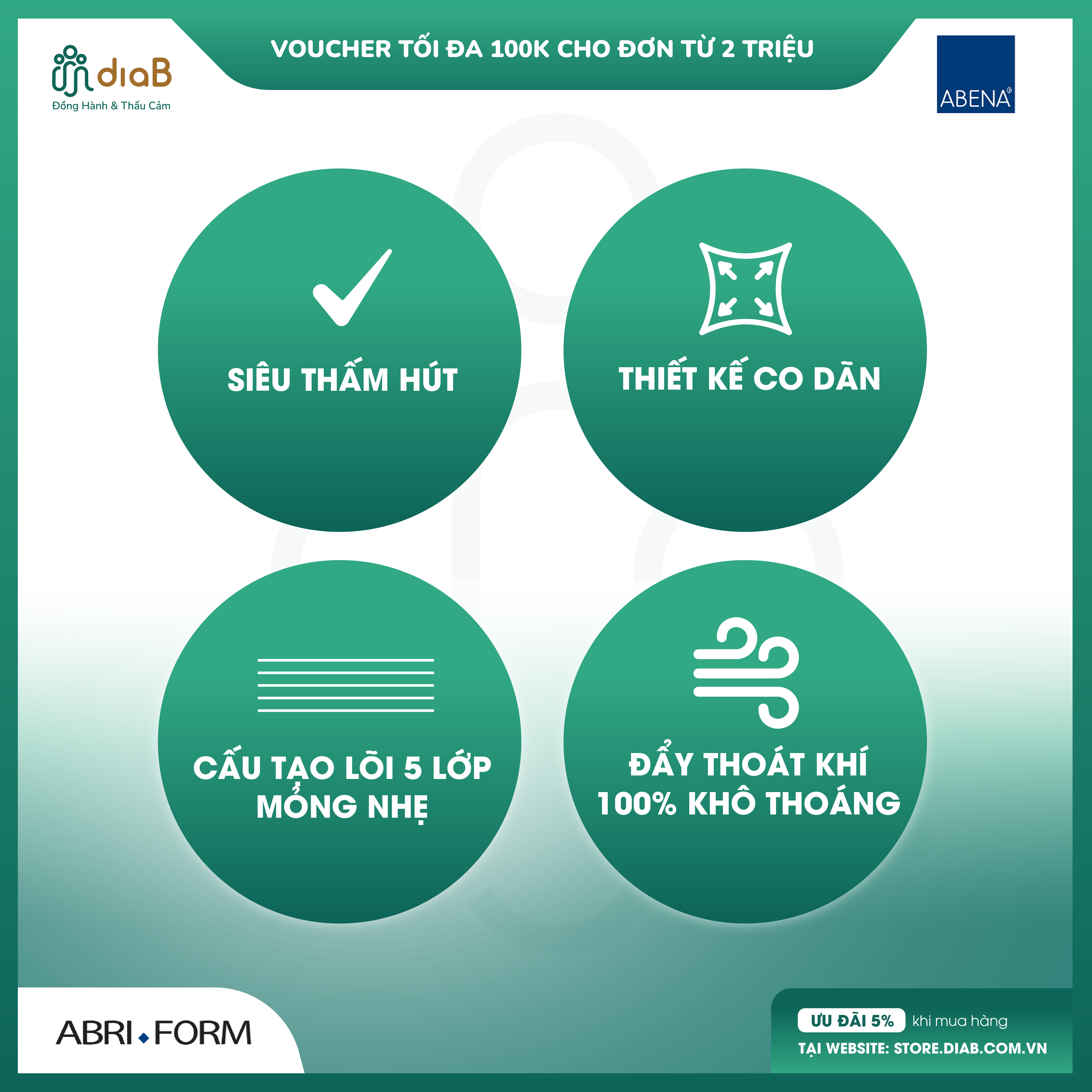 Abri – Slip Premium L1 2500 – Tã dán người lớn