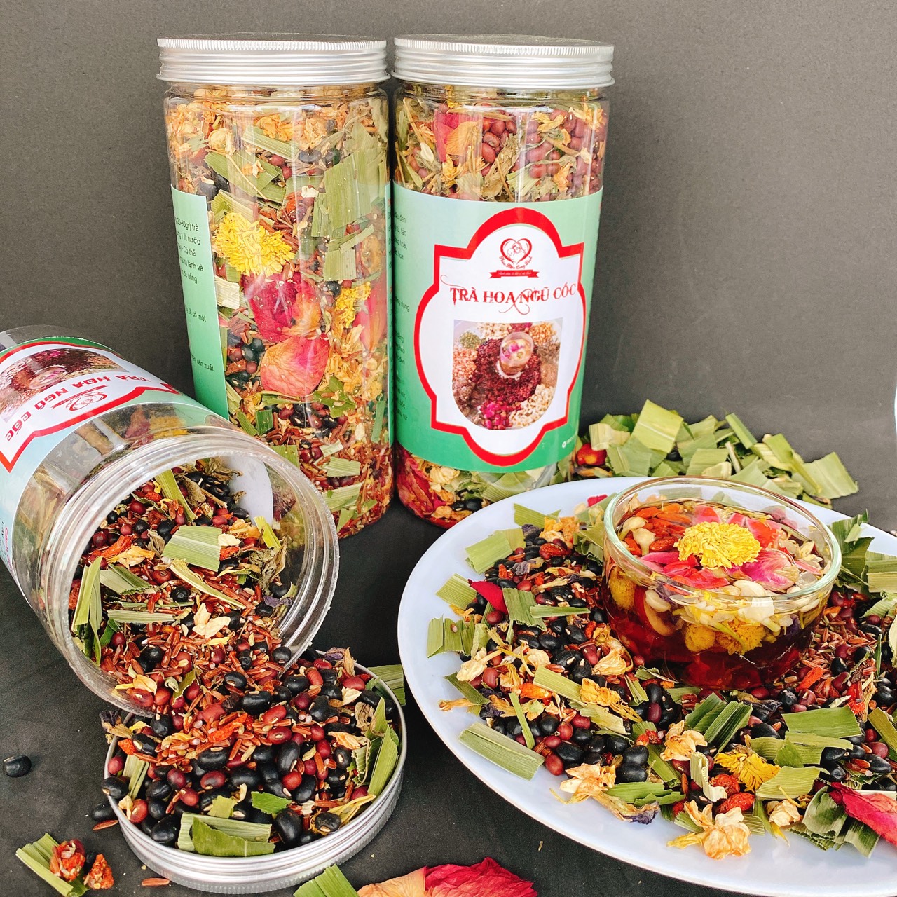TRÀ HOA NGŨ CỐC 12 VỊ - THẢO MỘC CUNG ĐÌNH
