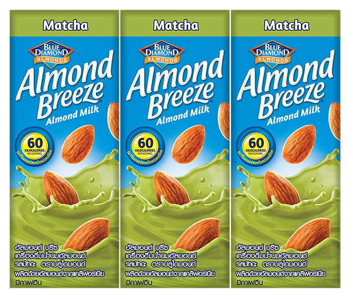 [ Thùng 8 Lốc 3 x 180ml ] Sữa Hạt Hạnh Nhân ALMOND BREEZE vị Matcha 24 Hộp