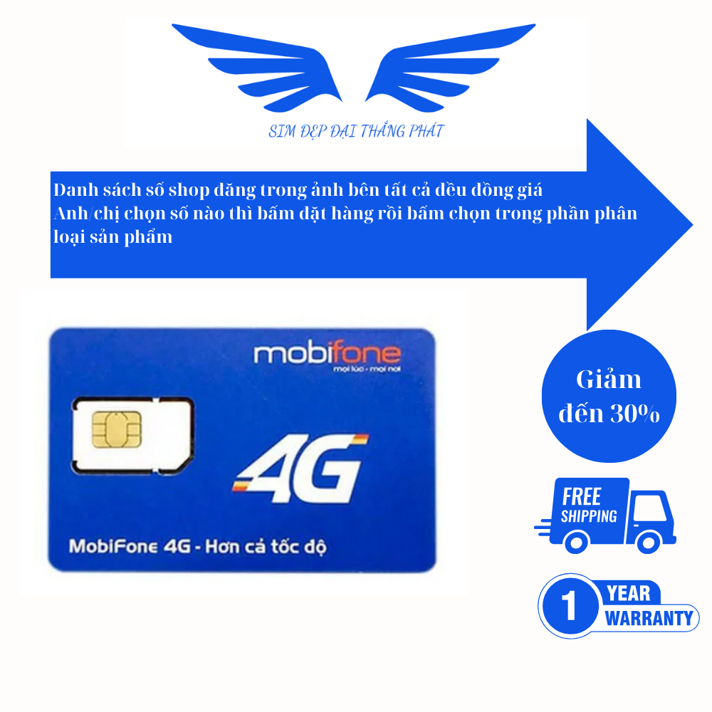 Sim số đẹp Mobifone sim năm sinh, sim thần tài sim mới chưa đăng ký chưa kích hoạt