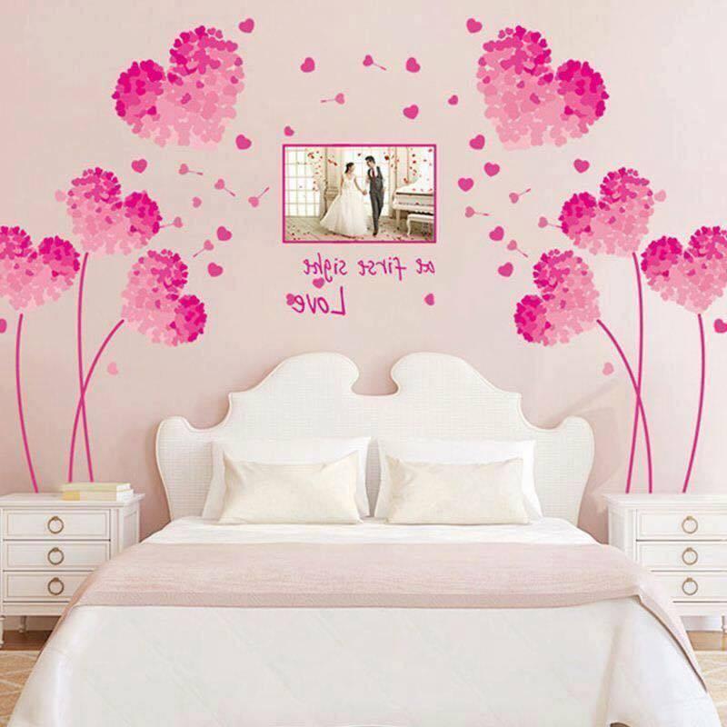 DECAL DÁN TƯỜNG TRÁI TIM HỒNG VÀ CẶP ĐÔI
