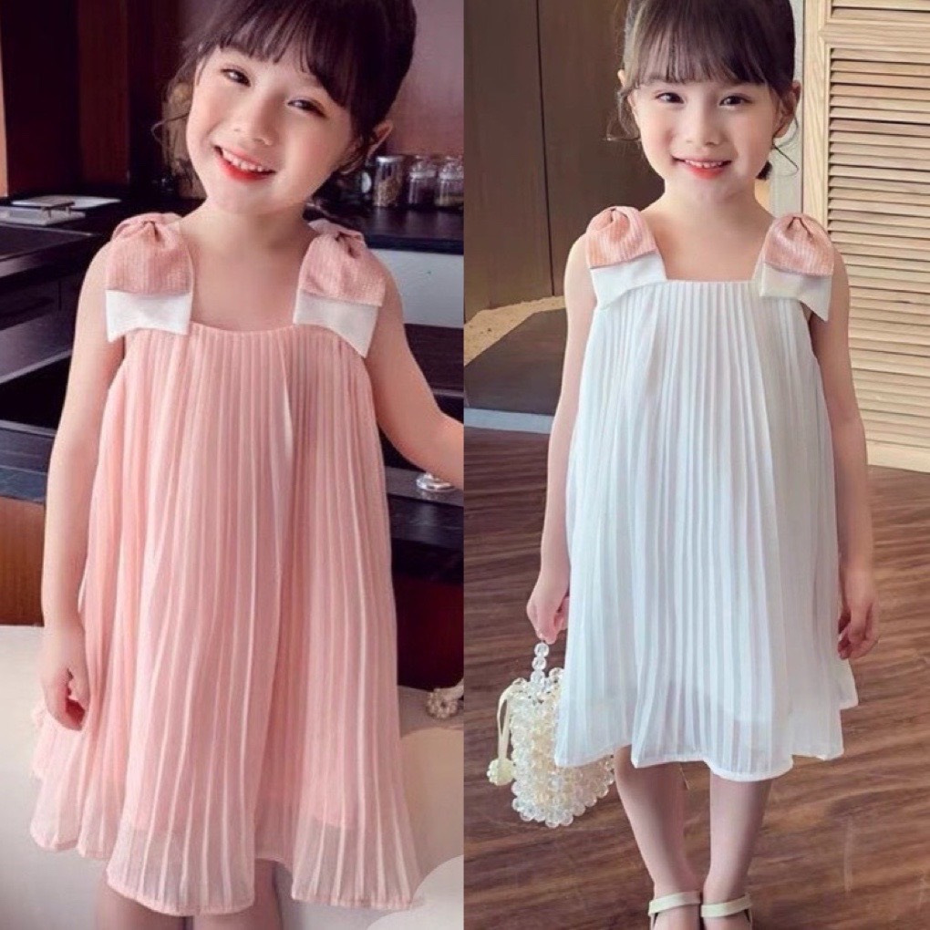 Váy xếp li 2 lớp cho bé gái
