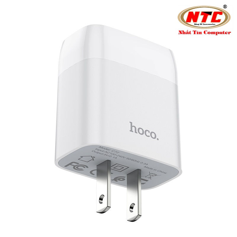 Cốc sạc Hoco C72 Glorious output max 2.1A (Trắng) - Nhat Tin Authorised Store