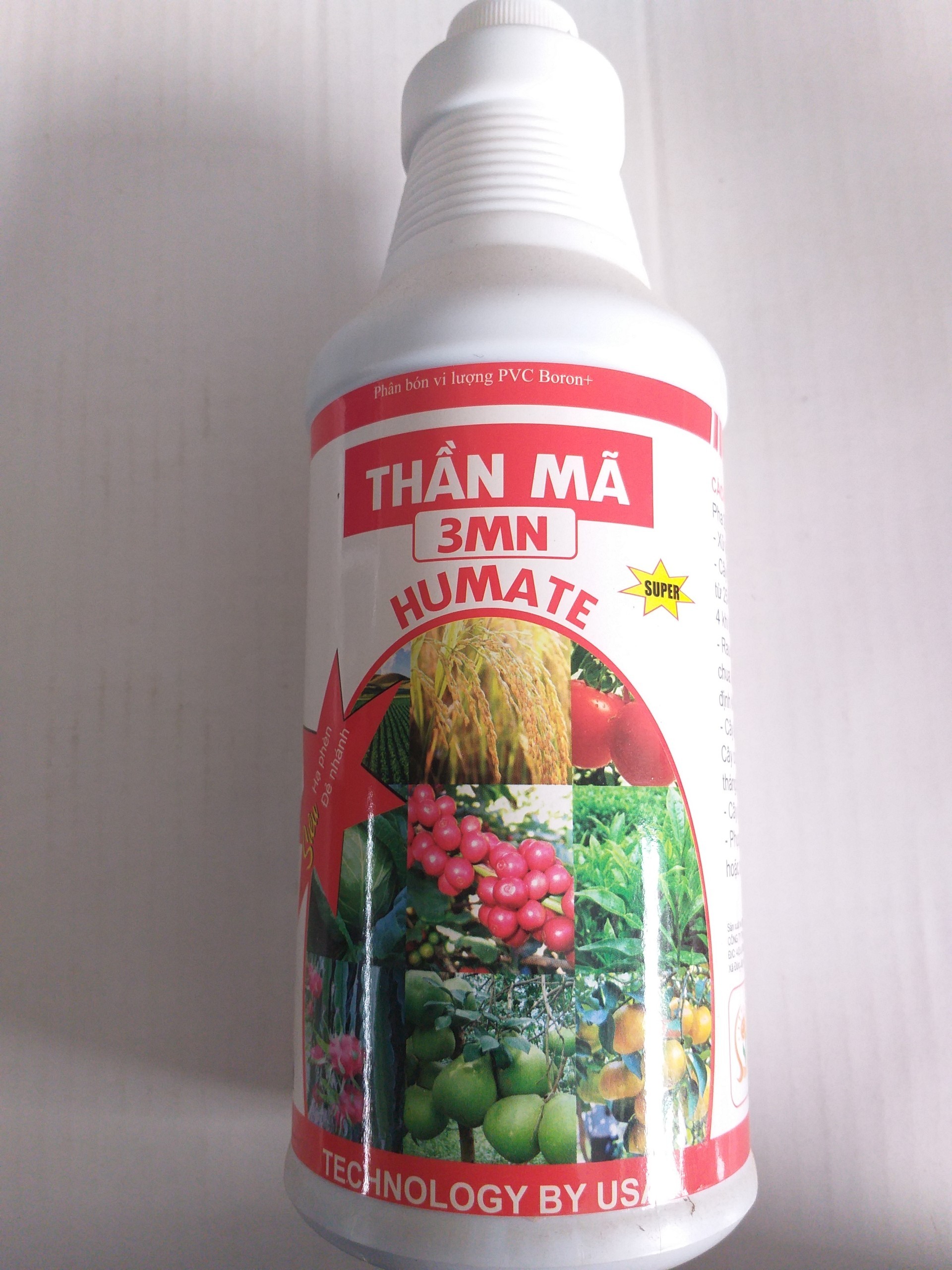 Phân bón vi lượng HUMATE Thần Mã giúp mập cây, xanh lá, giải độc phèn, mặn - 1 Lít