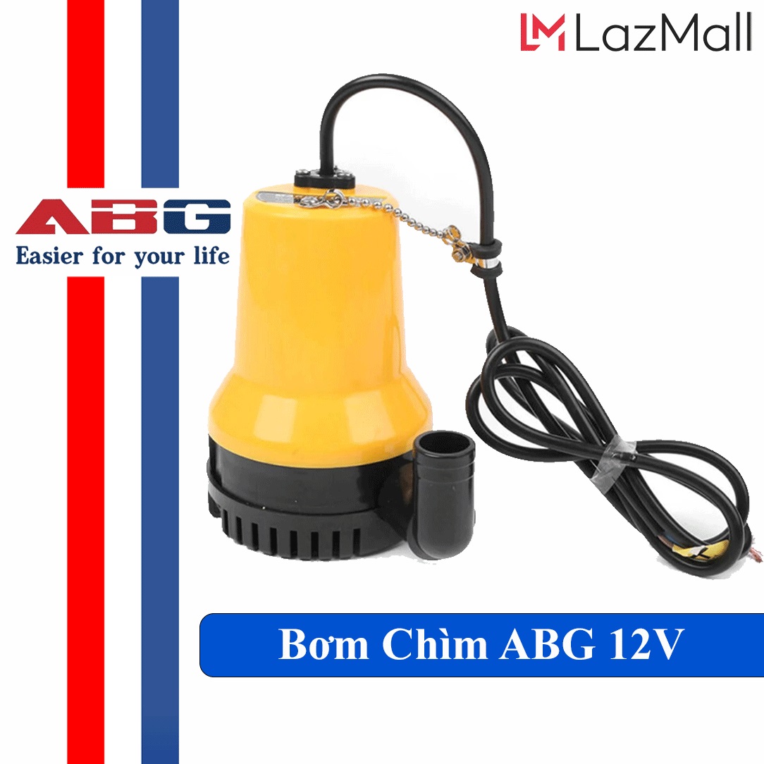 Máy Bơm nước hồ cá mini Chìm ABG 12V - Máy bơm nước gia đình siêu mạnh bơm tưới cây, hút nước đáy hồ Công Suất 50W Máy Bơm Chất Lượng Cao Hoạt Động Siêu Êm