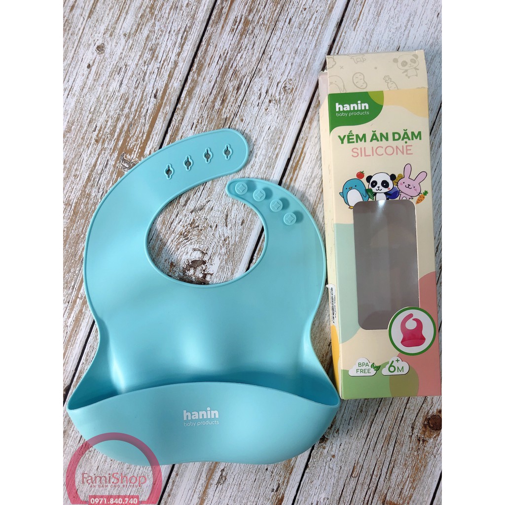 Yếm ăn dặm silicone Hanin Baby