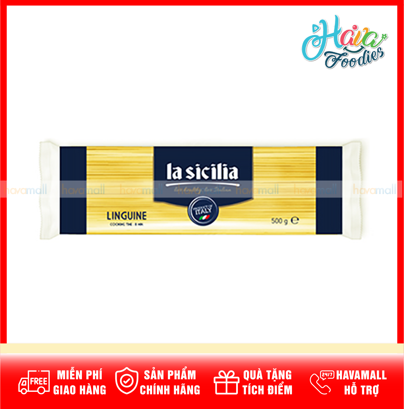 [HOÀN TIỀN MAX 10%][ HÀNG CÔNG TY NHẬP KHẨU ] Mì Sợi Dài Dẹp Linguine – La Sicilia Linguine Pasta 500g