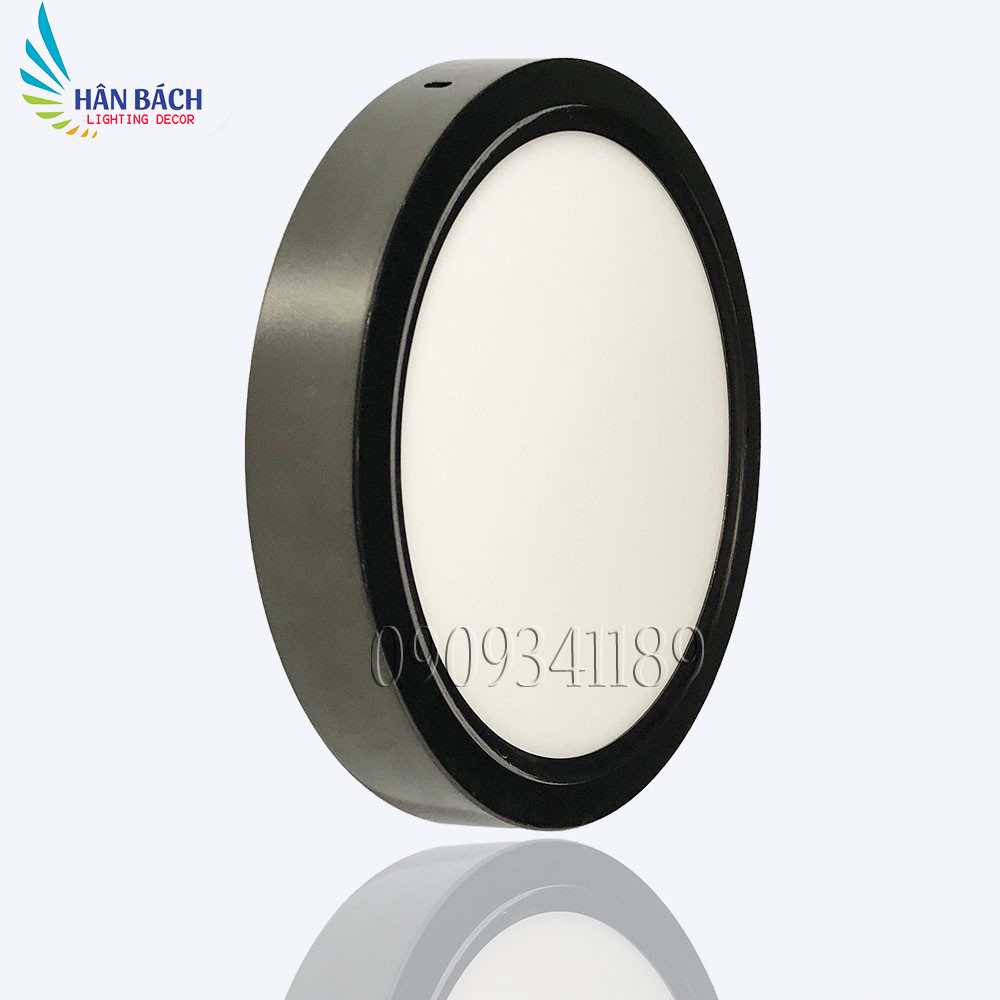 Đèn led ốp nổi tròn viền đen 6w