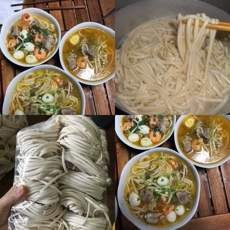 0,8kg Mì vắt ( bánh canh bột mì khô ) Huế (2 gói x400g ) loại 1