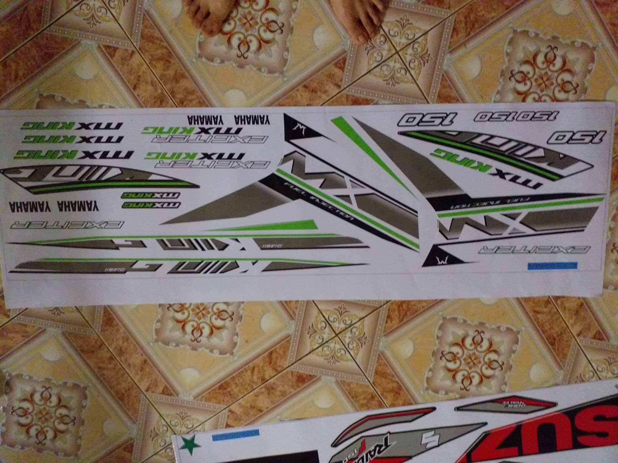 tem rời ex 150 mẫu mxking dán xe đen