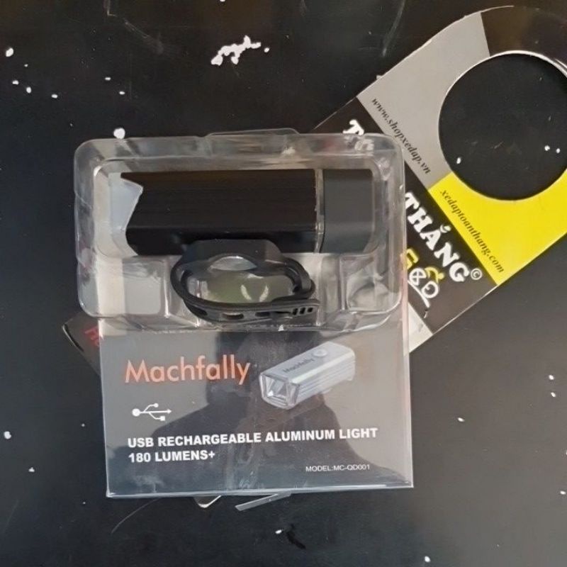Đèn trước LED xe đạp siêu sáng Machfally sạc USB