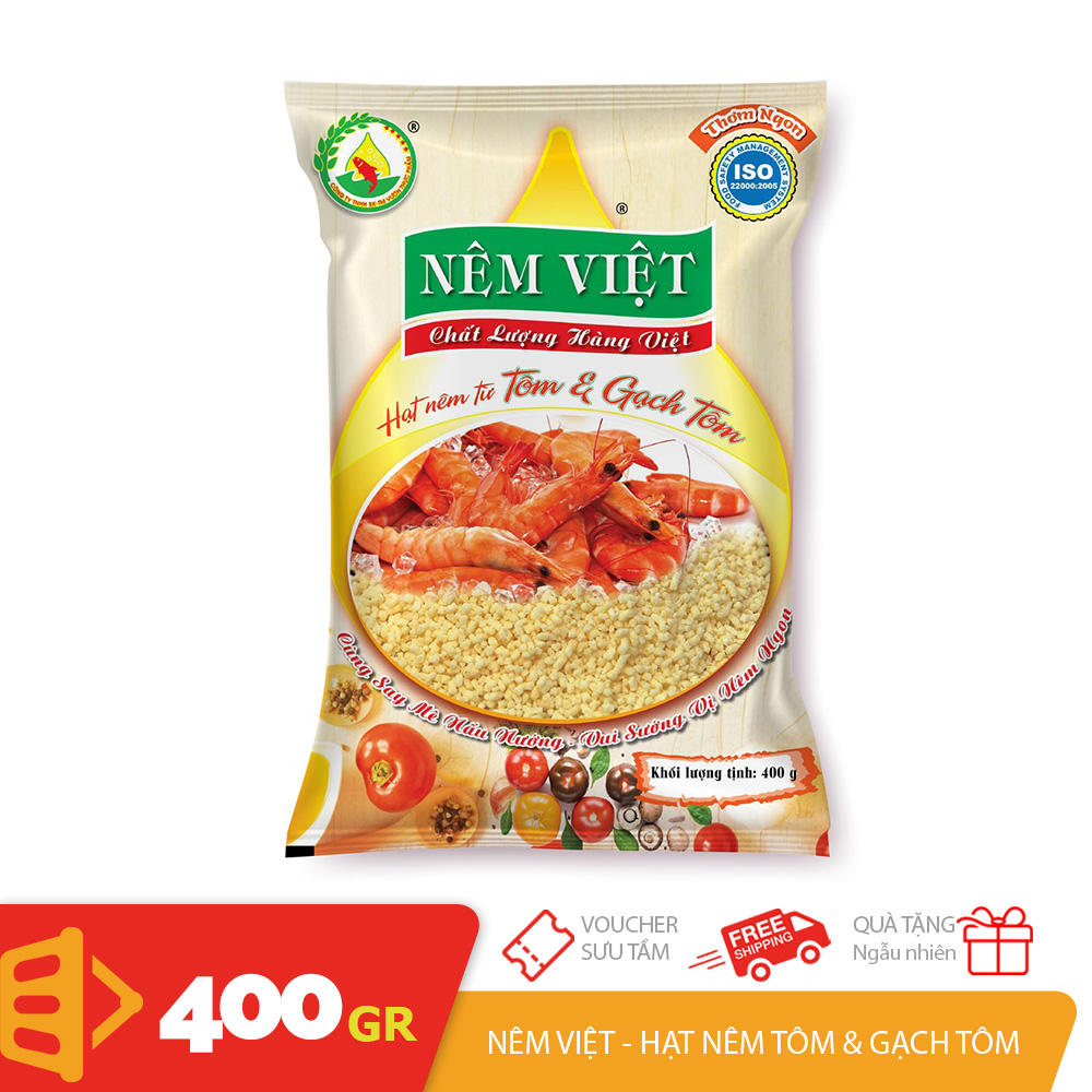 Gói 400gr hạt nêm tôm và gạch tôm