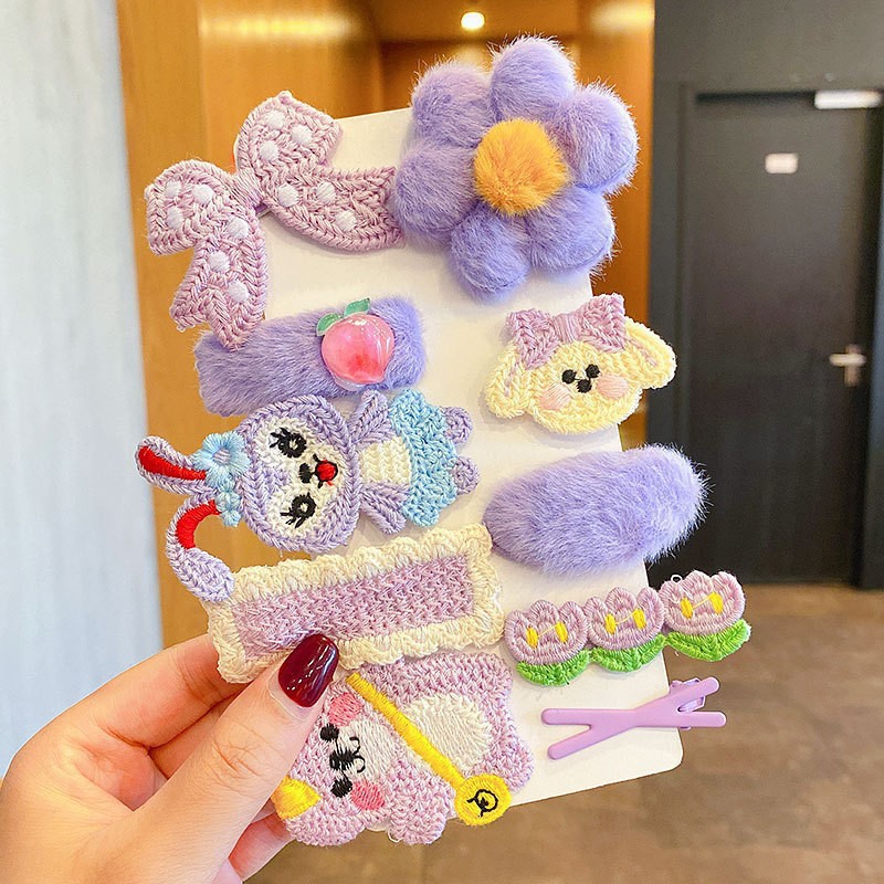 Set 10 kẹp tóc phong cách Hàn Quốc cho bé cực đẹp