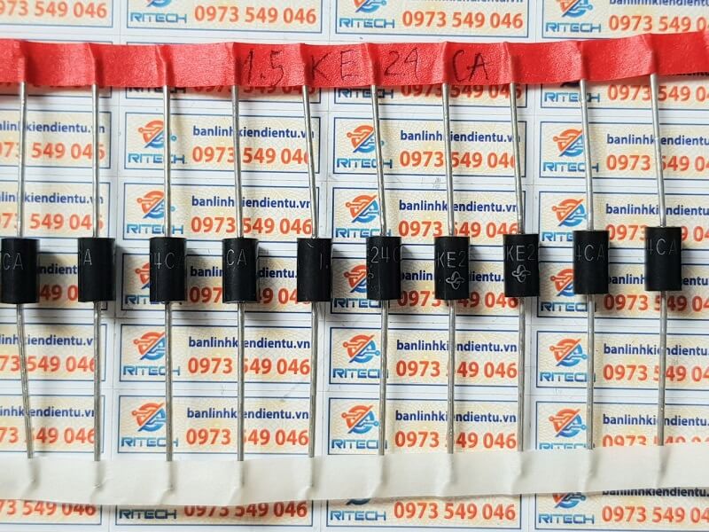 Diode tvs 1.5ke24ca 1500w 24v do-201ad