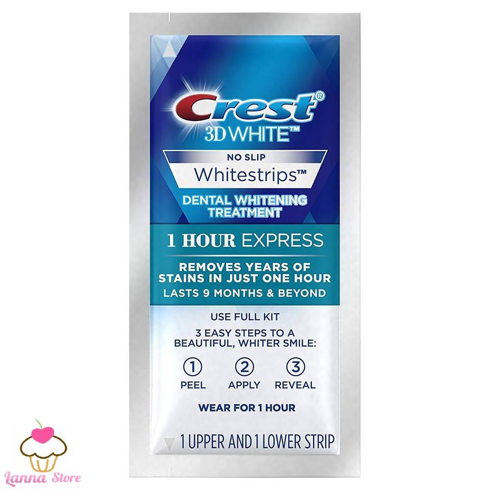 [HCM]Miếng dán trắng răng Crest 3D White loại 1 Hour- Mỹ