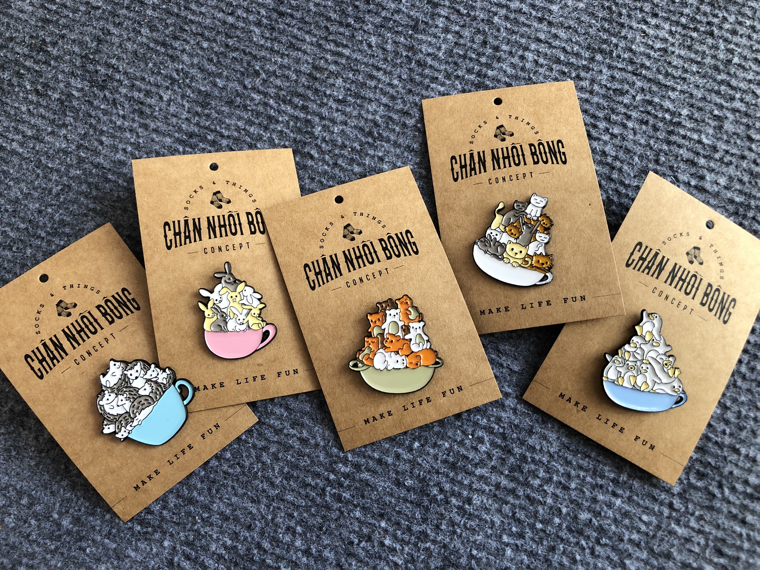 Pin cài áo, cài balo - Thú cưng đáng yêu