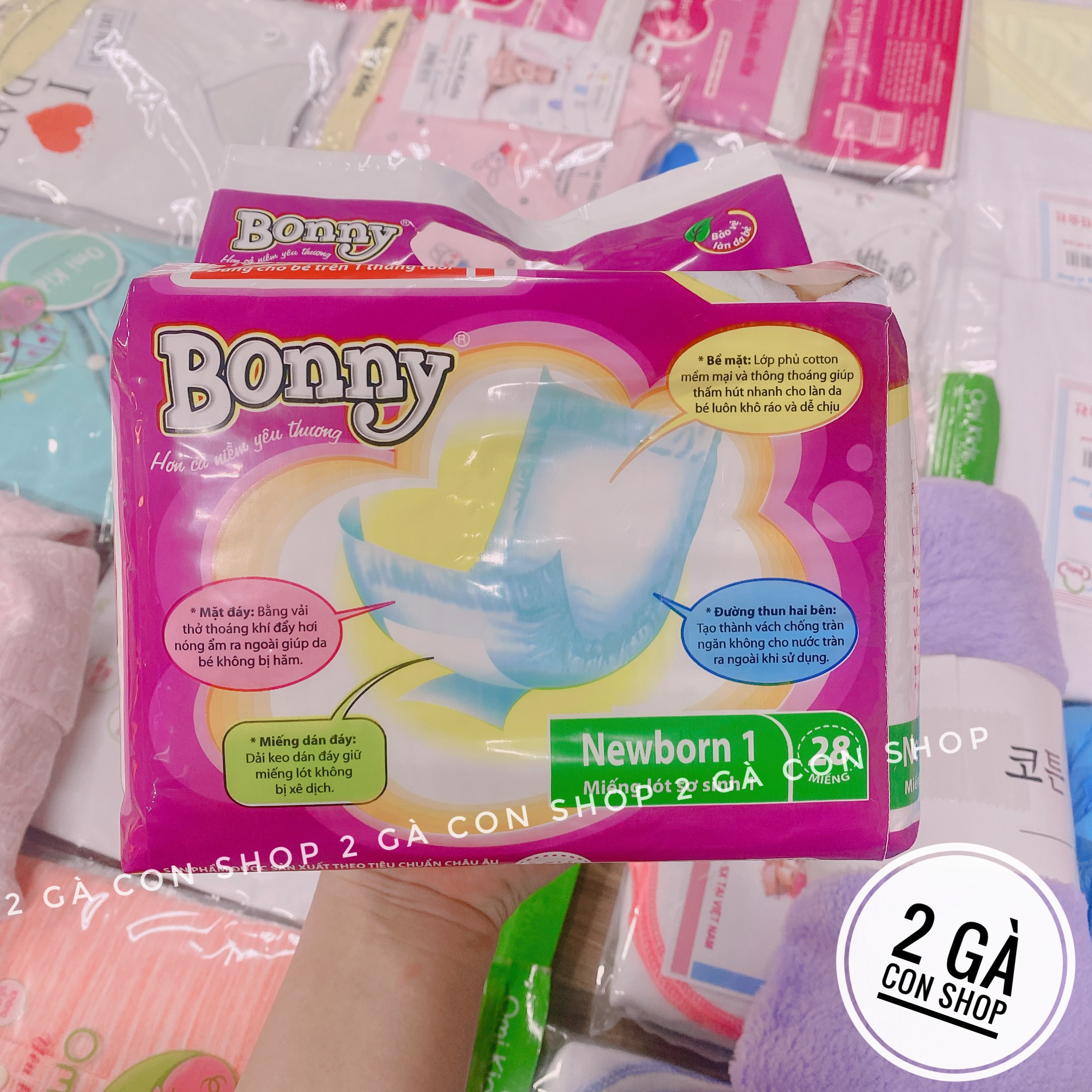 Miếng lót sơ sinh Bonny cho bé - bỉm sơ sinh