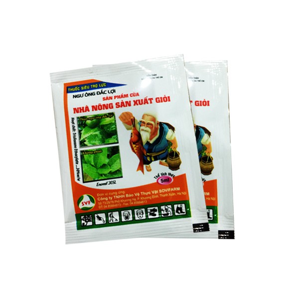 Chế Phẩm Bám Dính Ngư Ông Đắc Lợi gói 5ml - Bám Dính tăng hiệu quả của thuốc trừ sâu, trừ bệnh, trừ cỏ