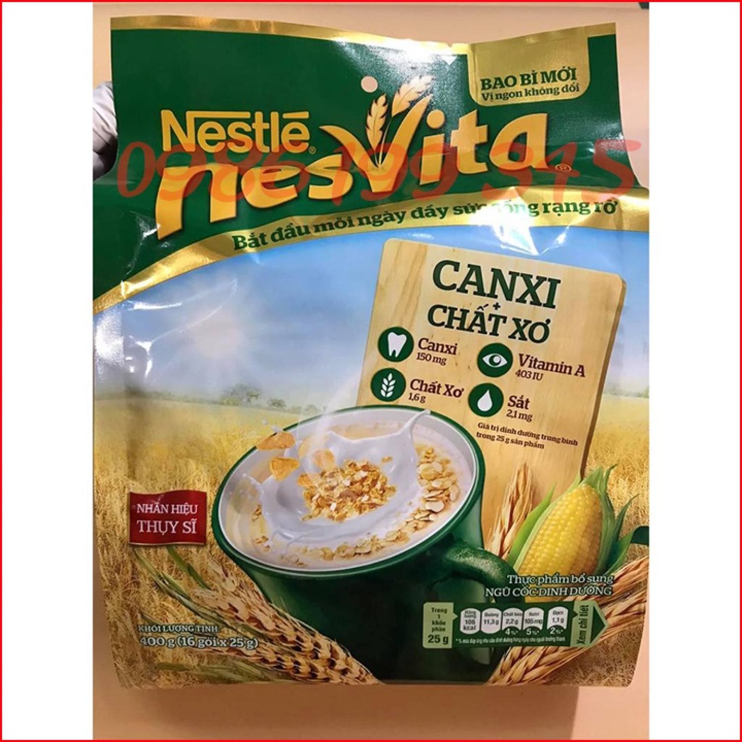 Ngũ cốc dinh dưỡng Nestle NESVITA bổ sung Canxi Chất Sơ gói 400g HSD mới