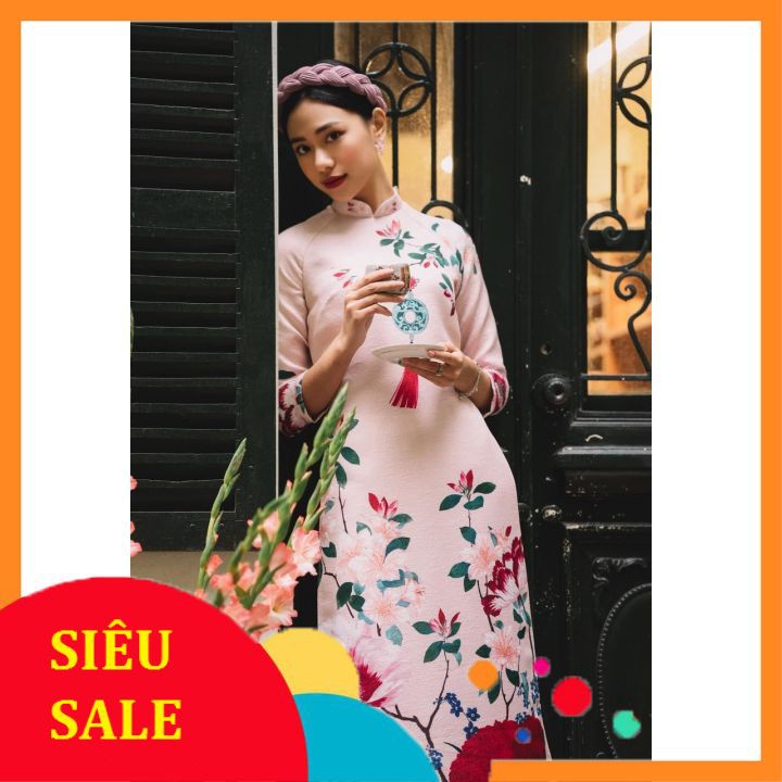Áo dài cách tân hồng mới, siêu xinh