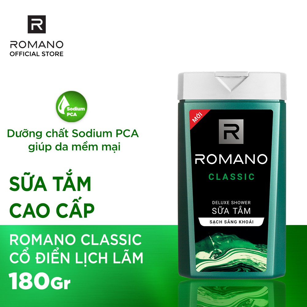Sữa tắm Romano hương nước hoa 180g